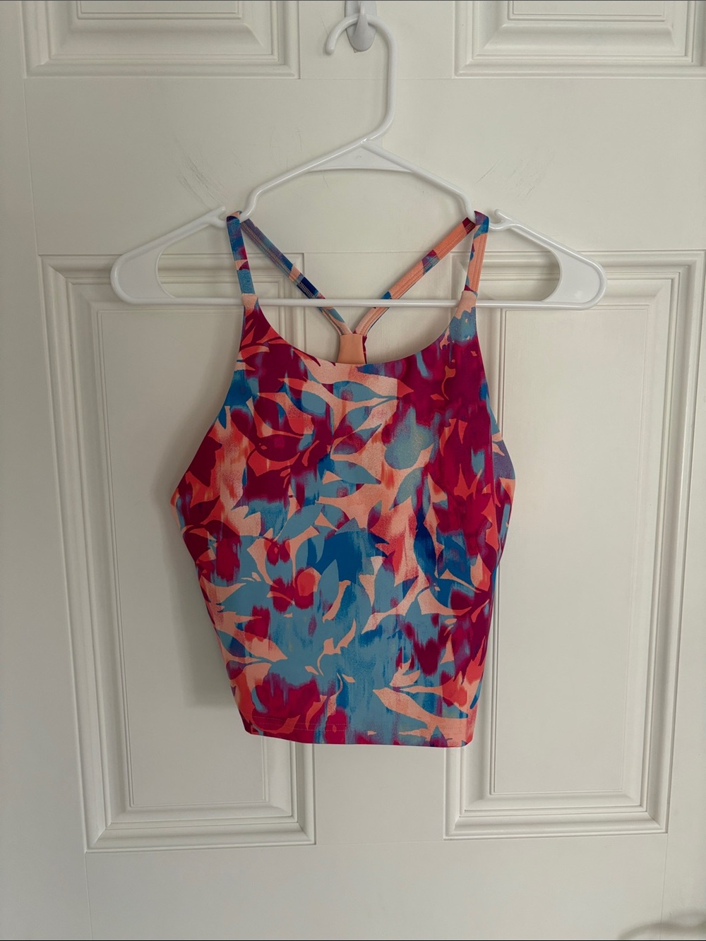 Power soft longline top old navy Floral Print Strappy Crop Tank Top - size Med